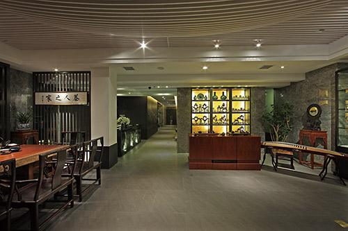 福州500平米幽靜而高雅的中式茶樓裝修效果圖