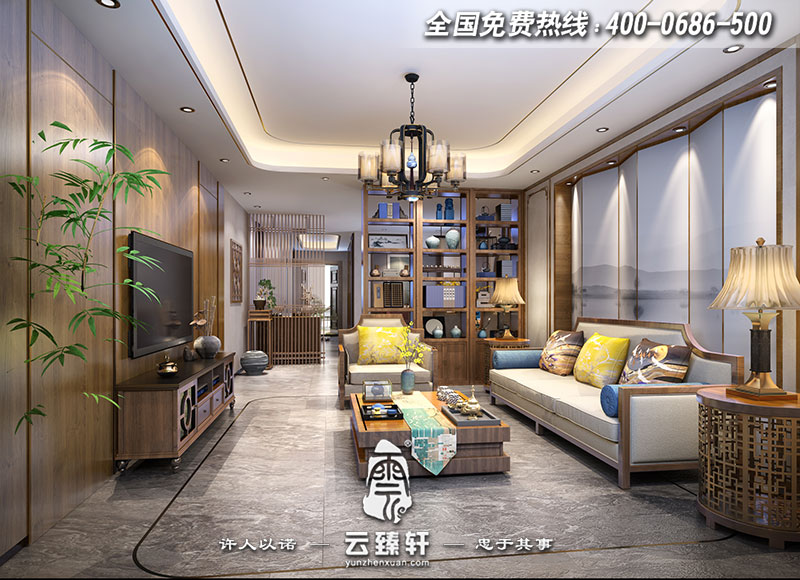 中式家居客廳設計效果圖