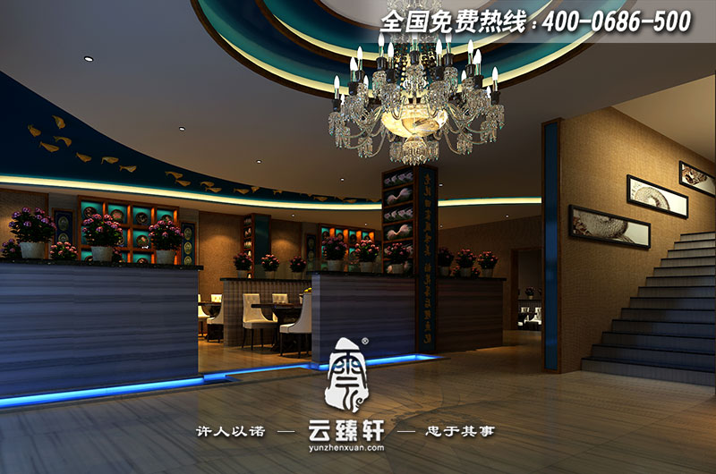 中式餐廳大堂設計效果圖
