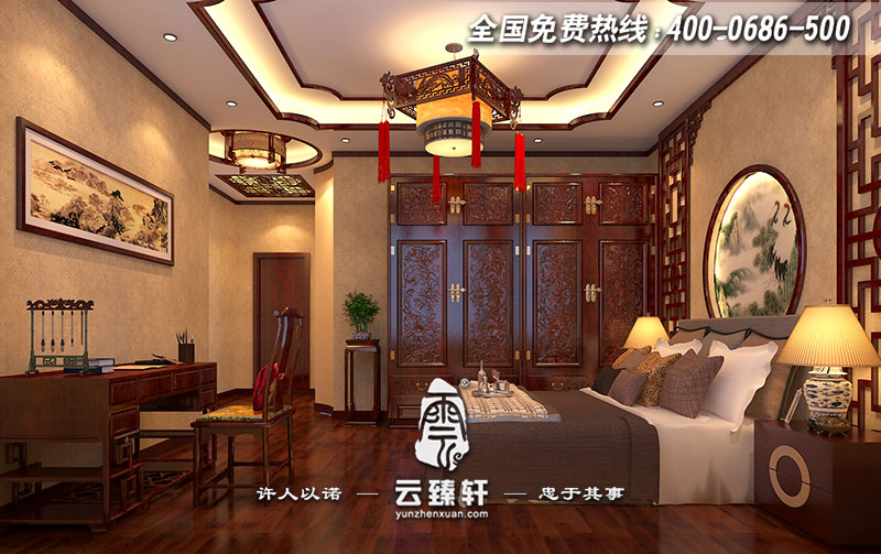 中式別墅大兒子房間設計效果圖