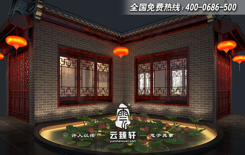 中式別墅庭院景觀設計圖片