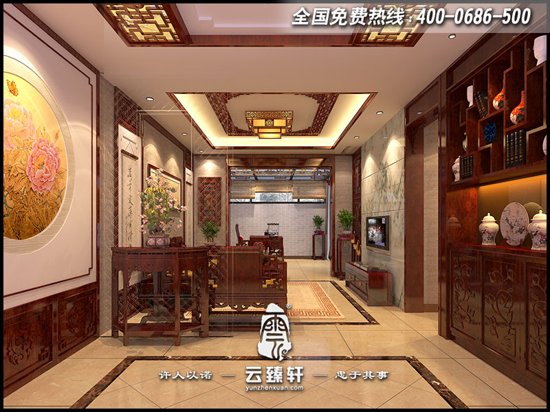 中式客廳裝修效果圖