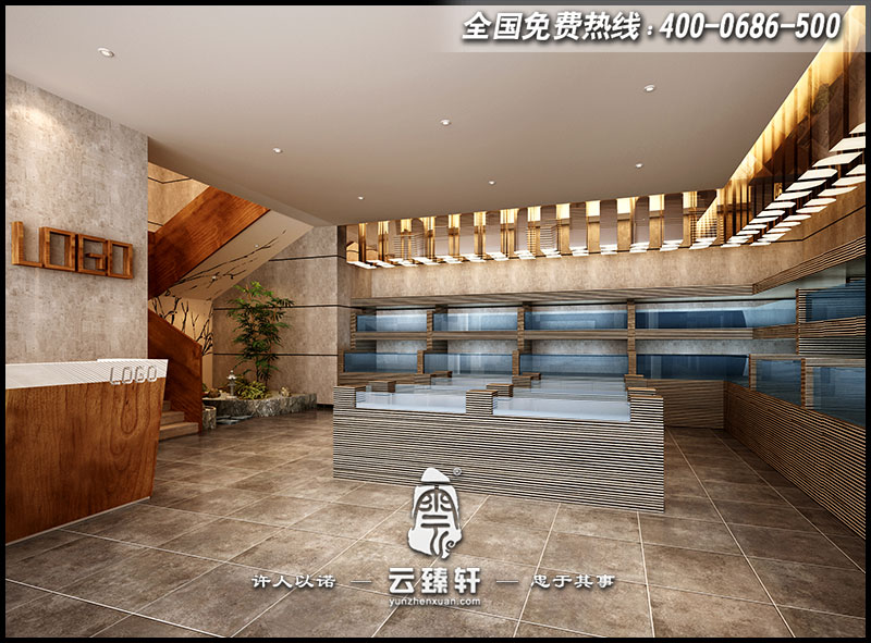 中式風格餐廳門廳設計效果圖